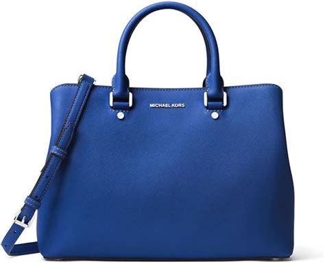 michael kors savannah large electric blue|Savannah Large Saffiano Leather Satchel .